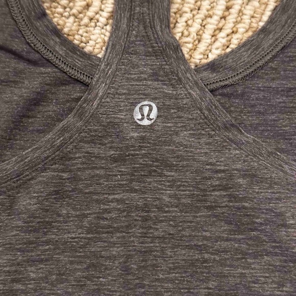 LULULEMON COOL RACERBACK TANK TOP SHIRT GRAY SIZE S-M REFLECTIVE SILKY FEEL - Picture 7 of 7
